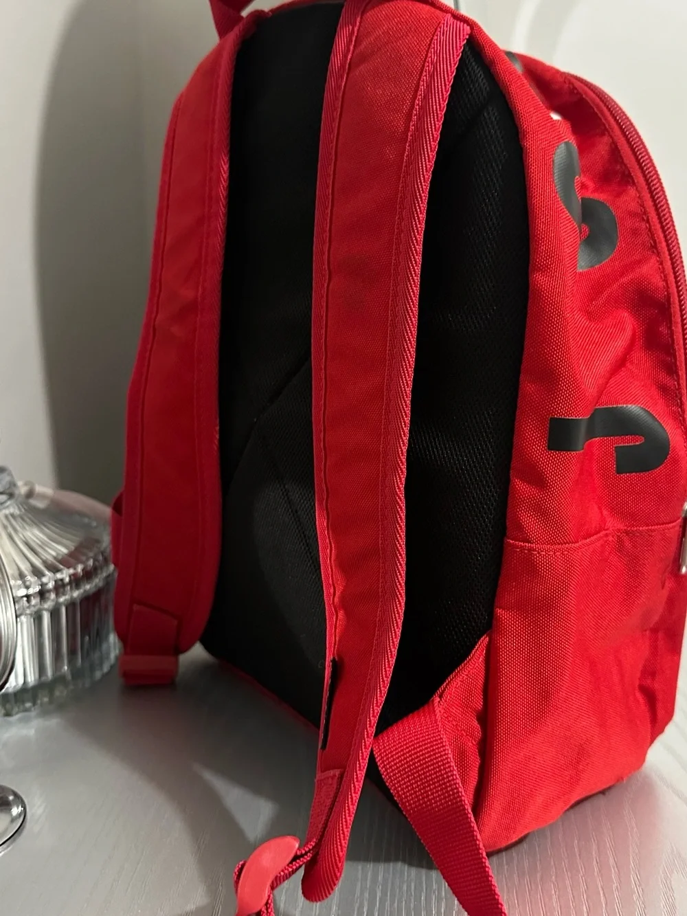 Jordan Red Mini Backpack with Black Logo